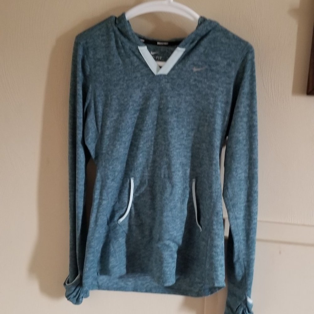 Nike Blue Running DRI-Fit Long Sleeve- MD